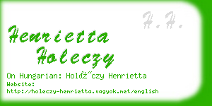 henrietta holeczy business card